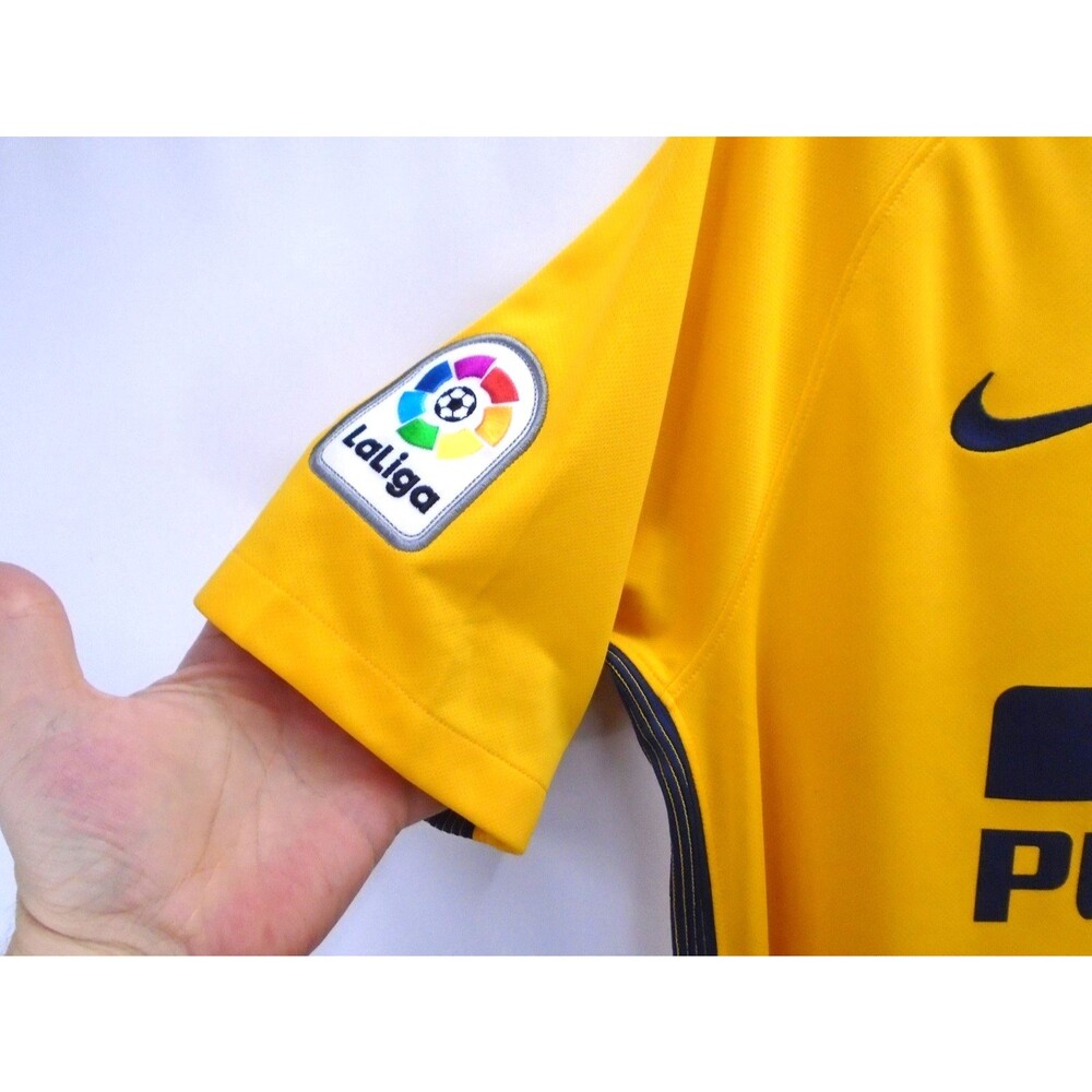 BNWT Nike Atletico Madrid 2017 18 Away Football Shirt La Liga Jersey Yellow Sz M - Picture 5 of 11